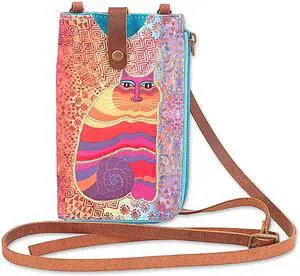 Laurel Burch Crossbody Cell Phone Purse - Rainbow Love Canvas (C. Orange Cat) Laurel Burch Crossbody Cell Phone Purse - Rainbow Love Canvas (C. Orange Cat)