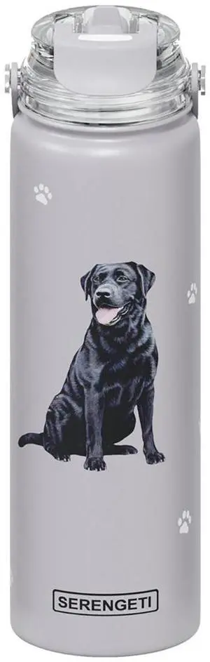 E&S Pets Stainless Steel Water Bottle 24 Oz, Spill Proof (Black Labrador) E&S Pets Stainless Steel Water Bottle 24 Oz, Spill Proof (Black Labrador)