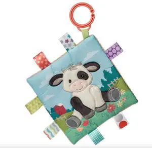 Taggies Crinkle Me Toy with Baby Paper & Squeaker, 6 x 6", Buttercup Cow Taggies Crinkle Me Toy with Baby Paper & Squeaker, 6 x 6", Buttercup Cow