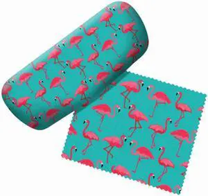 Spoontiques Padded Eye Glass Case and Lens Cloth - Flamingo Spoontiques Padded Eye Glass Case and Lens Cloth - Flamingo