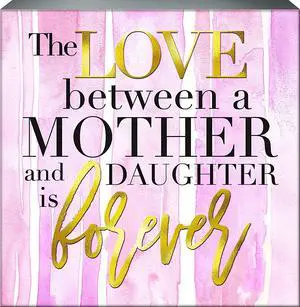 Spoontiques Love Between Mother and Daughter is Forever Box Sign, 6" x 6" Spoontiques Love Between Mother and Daughter is Forever Box Sign, 6" x 6"