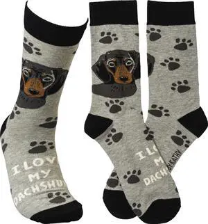 Primitives By Kathy Socks - I Love My Black Dachshund Primitives By Kathy Socks - I Love My Black Dachshund