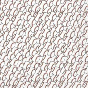 Boston International 5 x 5 in. Paper Cocktail Napkin Baseball Red - Pack of 20 Boston International 5 x 5 in. Paper Cocktail Napkin Baseball Red - Pack of 20