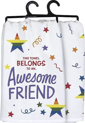 Primitives by Kathy Dish Towel - This Towel Belongs to an Awesome Friend, 28" Primitives by Kathy Dish Towel - This Towel Belongs to an Awesome Friend, 28"