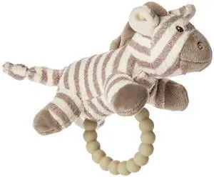 Mary Meyer Afrique Teether Baby Rattle, 5-Inches, Zebra Mary Meyer Afrique Teether Baby Rattle, 5-Inches, Zebra