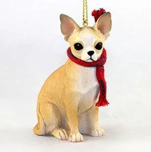 Chihuahua with Scarf Christmas Ornament (Large 3 inch version) Dog Chihuahua with Scarf Christmas Ornament (Large 3 inch version) Dog