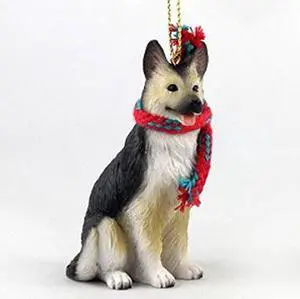 German Shepherd with Scarf Christmas Ornament (Large 3 inch version) Dog German Shepherd with Scarf Christmas Ornament (Large 3 inch version) Dog