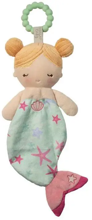 Douglas Mermaid Teether Plush Stuffed Animal Toy, 10" Douglas Mermaid Teether Plush Stuffed Animal Toy, 10"