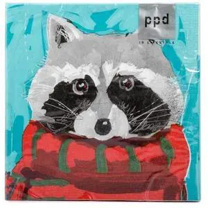 PPD Paperproducts Design Ricky Raccoon Paper Cocktail Napkins, 20-Count PPD Paperproducts Design Ricky Raccoon Paper Cocktail Napkins, 20-Count