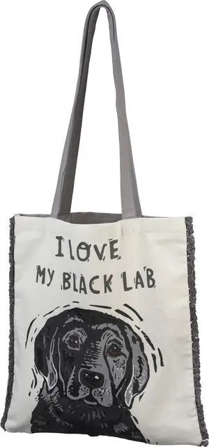 Primitives By Kathy Market Shopping Tote - I Love My Black Lab Primitives By Kathy Market Shopping Tote - I Love My Black Lab