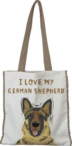 Primitives By Kathy Market Shopping Tote - I Love My German Shepherd Primitives By Kathy Market Shopping Tote - I Love My German Shepherd