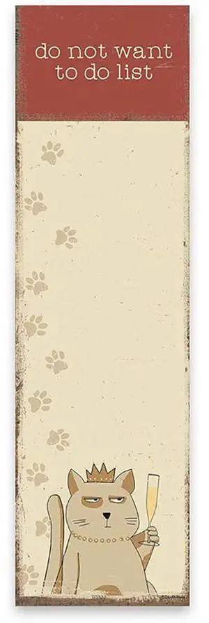Primitives by Kathy - Do Not Want To Do List Cat with Champagne List Notepad Primitives by Kathy - Do Not Want To Do List Cat with Champagne List Notepad
