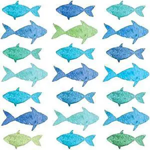 Paperproducts Design Luncheon Napkins, Aquarell Multicolor Fish, 6.5", 20 count Paperproducts Design Luncheon Napkins, Aquarell Multicolor Fish, 6.5", 20 count