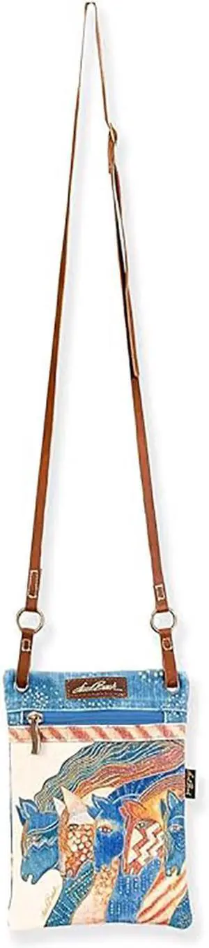 Laurel Burch Sky Mares Small Crossbody Shoulder Bag Purse, 7" x 9" Laurel Burch Sky Mares Small Crossbody Shoulder Bag Purse, 7" x 9"