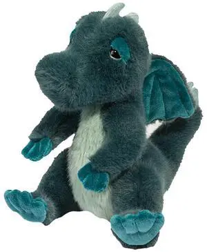 Douglas Toys Junior Dark Teal Dragon Plush Stuffed Animal, 8" Douglas Toys Junior Dark Teal Dragon Plush Stuffed Animal, 8"