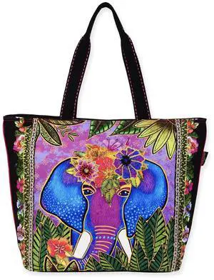 Sun'N'Sand Alijah Elephant Large Tote, Multicolor, 19'' x 6'' x 15'' Sun'N'Sand Alijah Elephant Large Tote, Multicolor, 19'' x 6'' x 15''