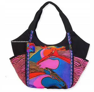 Laurel Burch Wild Stallions Horse Large Scoop Tote, 22" x 5.5" x 13" Laurel Burch Wild Stallions Horse Large Scoop Tote, 22" x 5.5" x 13"