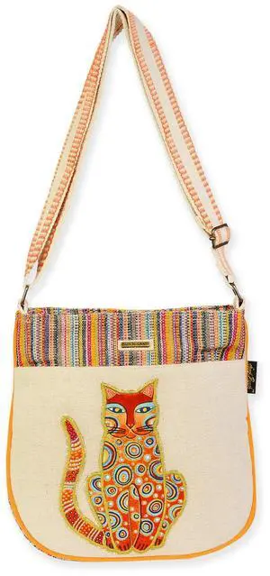 Sun'N'Sand Medium Crossbody with Tabby Cat, 10'' x 2.25'' x 12'' Sun'N'Sand Medium Crossbody with Tabby Cat, 10'' x 2.25'' x 12''
