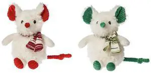 Mary Meyer Merry Mice, Red and Green Ears, Set of 2, 6 inches Mary Meyer Merry Mice, Red and Green Ears, Set of 2, 6 inches