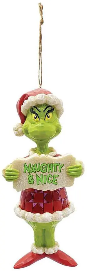 Enesco Grinch by Jim Shore Grinch Naughty and Nice PVC Hanging Ornament Enesco Grinch by Jim Shore Grinch Naughty and Nice PVC Hanging Ornament