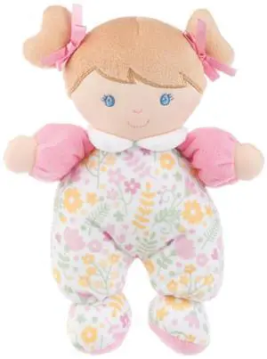 Baby Ganz Pink Stuffed Rosebud Baby Doll Plush Toy with Soft Rattle, 9" Baby Ganz Pink Stuffed Rosebud Baby Doll Plush Toy with Soft Rattle, 9"