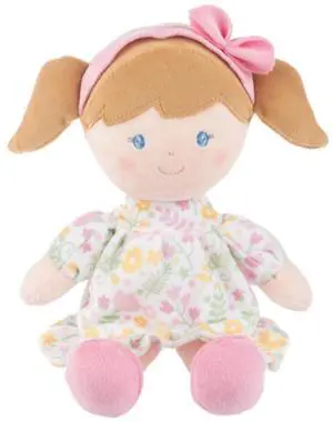 Ganz Pink Stuffed Primrose Baby Doll Plush Toy with Soft Rattle, 9" Ganz Pink Stuffed Primrose Baby Doll Plush Toy with Soft Rattle, 9"