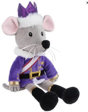 Ganz Holiday King Mouse Plush Stuffed Animal Toy with Purple Jacket, 12" Ganz Holiday King Mouse Plush Stuffed Animal Toy with Purple Jacket, 12"