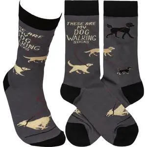 Primitives by Kathy Socks - These Are My Dog Walking Colorfully Printed Socks Primitives by Kathy Socks - These Are My Dog Walking Colorfully Printed Socks