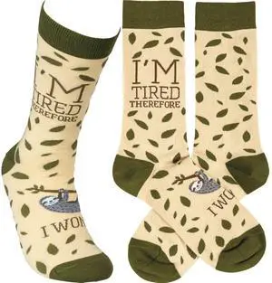 Primitives by Kathy Socks - Sloth - I'm Tired Therefore I Won't Primitives by Kathy Socks - Sloth - I'm Tired Therefore I Won't
