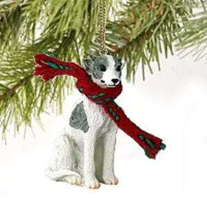 Whippet Gray & White Original Ornament Whippet Gray & White Original Ornament
