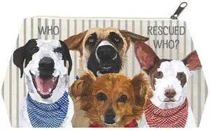 Paperproducts Design Who Rescued Who? Rescue Dogs Cotton Cosmetic Bag (Medium) Paperproducts Design Who Rescued Who? Rescue Dogs Cotton Cosmetic Bag (Medium)