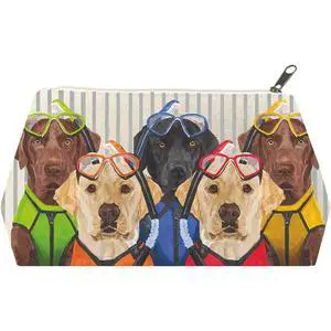 Paperproducts Design The Musketeers Labrador Dogs Cotton Cosmetic Bag (Large) Paperproducts Design The Musketeers Labrador Dogs Cotton Cosmetic Bag (Large)