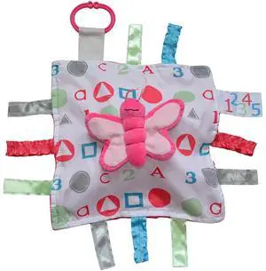 Baby Jack ABC Pink Butterfly Sensory Educational Lovey 10 x 10" Baby Jack ABC Pink Butterfly Sensory Educational Lovey 10 x 10"