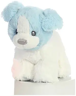 Ebba Plush My First Puppy Blue Boy Polka Dots Animal Rattle 4.5" Tall Standing Ebba Plush My First Puppy Blue Boy Polka Dots Animal Rattle 4.5" Tall Standing