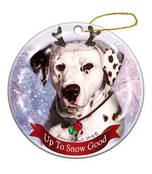 Holiday Pet Gifts Dalmatian Liver/White Dog Porcelain Christmas Ornament Holiday Pet Gifts Dalmatian Liver/White Dog Porcelain Christmas Ornament