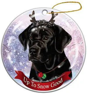 Holiday Pet Gifts Black Labrador Dog Porcelain Christmas Ornament Holiday Pet Gifts Black Labrador Dog Porcelain Christmas Ornament