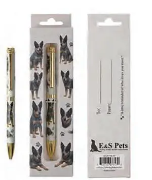 E&S Pets Refillable Ball Point Pen in Gift Box, Australian Cattle Dog E&S Pets Refillable Ball Point Pen in Gift Box, Australian Cattle Dog