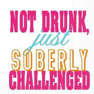 Boston International 5 x 5 in. Paper Cocktail Napkin Not Drunk - Pack of 20 Boston International 5 x 5 in. Paper Cocktail Napkin Not Drunk - Pack of 20