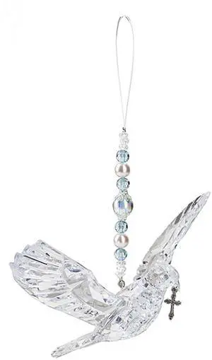 Ganz Crystal Expressions Hanging Dove with Cross, 7" W. x 5" L Ganz Crystal Expressions Hanging Dove with Cross, 7" W. x 5" L