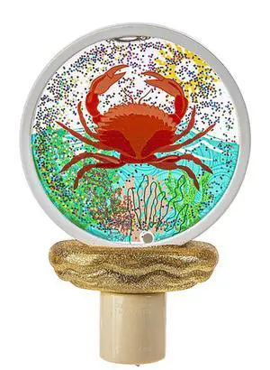 Ganz ME178416 Crab LED Shimmer Disk Night Light, 6.25-inch Height Ganz ME178416 Crab LED Shimmer Disk Night Light, 6.25-inch Height