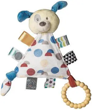 Taggies Teether Baby Rattle Triangle Activity Toy w/ Sensory Tags, 6", Puppy Taggies Teether Baby Rattle Triangle Activity Toy w/ Sensory Tags, 6", Puppy