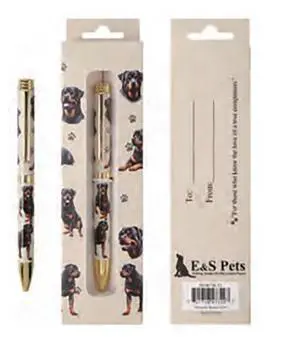 E&S Pets Refillable Ball Point Pen in Gift Box, Rottweiler Dog E&S Pets Refillable Ball Point Pen in Gift Box, Rottweiler Dog