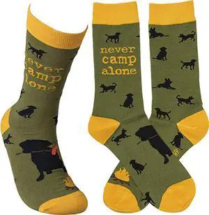 Good Dog Socks Never Camp Alone Primitives by Kathy Good Dog Socks Never Camp Alone Primitives by Kathy