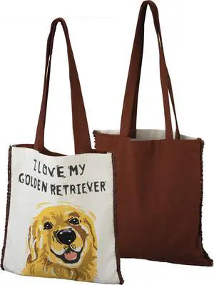Primitives By Kathy Market Shopping Tote - I Love My Golden Retriever Primitives By Kathy Market Shopping Tote - I Love My Golden Retriever