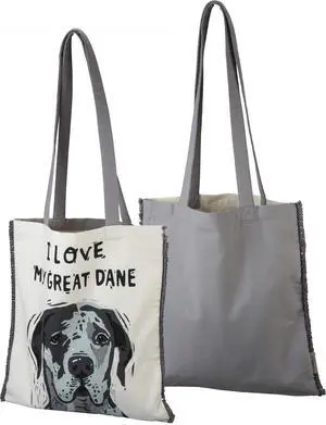 Primitives By Kathy Market Shopping Tote - I Love My Great Dane Primitives By Kathy Market Shopping Tote - I Love My Great Dane