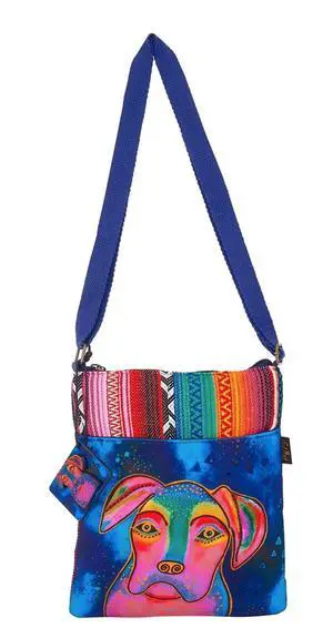 Laurel Burch Woof Dog Small Crossbody Shoulder Bag, 8.5" x 10" Laurel Burch Woof Dog Small Crossbody Shoulder Bag, 8.5" x 10"