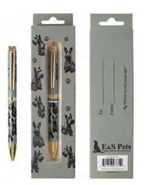 E&S Pets Refillable Ball Point Pen in Gift Box, Scottish Terrier E&S Pets Refillable Ball Point Pen in Gift Box, Scottish Terrier