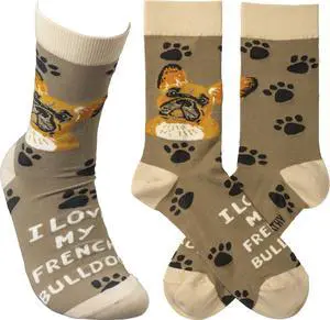Primitives By Kathy Socks - I Love My French Bulldog Primitives By Kathy Socks - I Love My French Bulldog