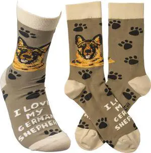 Primitives By Kathy Socks - I Love My German Shepherd Primitives By Kathy Socks - I Love My German Shepherd