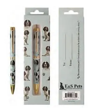 E&S Pets Refillable Ball Point Pen in Gift Box, Springer Spaniel E&S Pets Refillable Ball Point Pen in Gift Box, Springer Spaniel